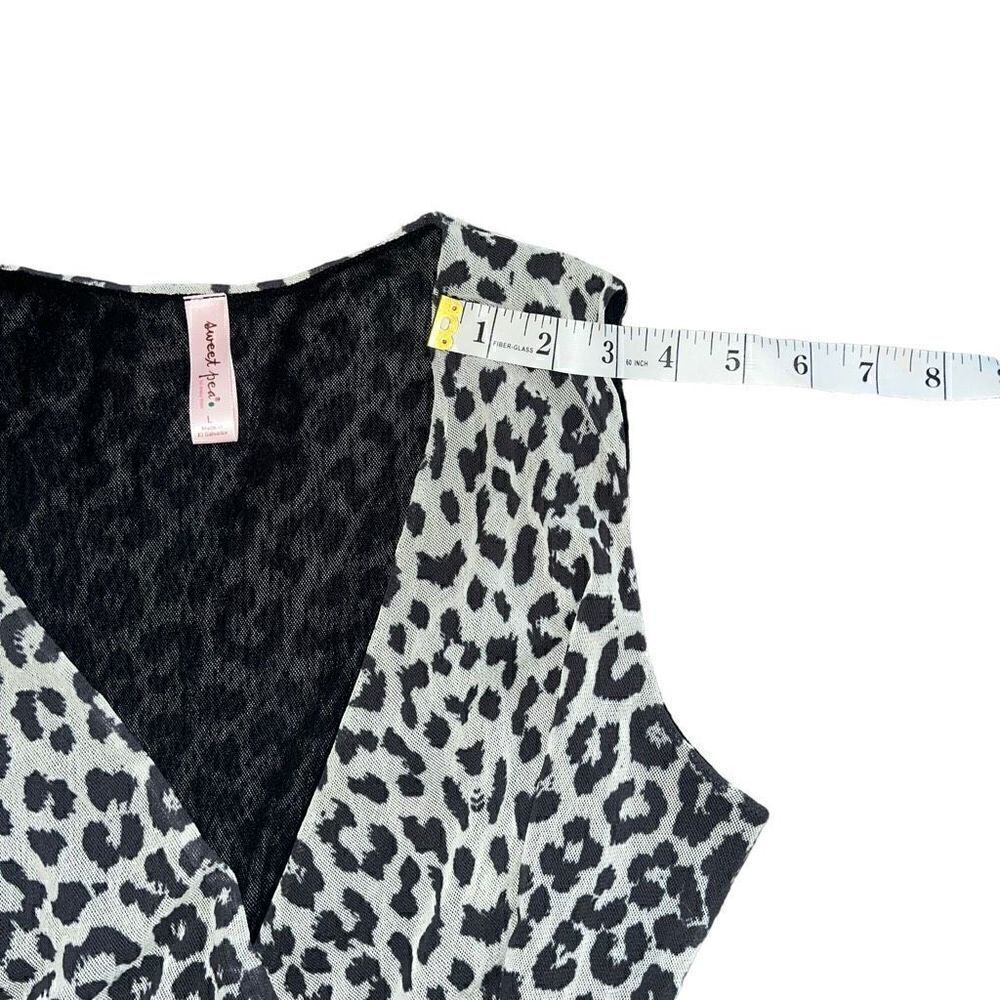 SWEET PEA Cheetah Print Sleeveless Blouse Size Large - Picture 6 of 7